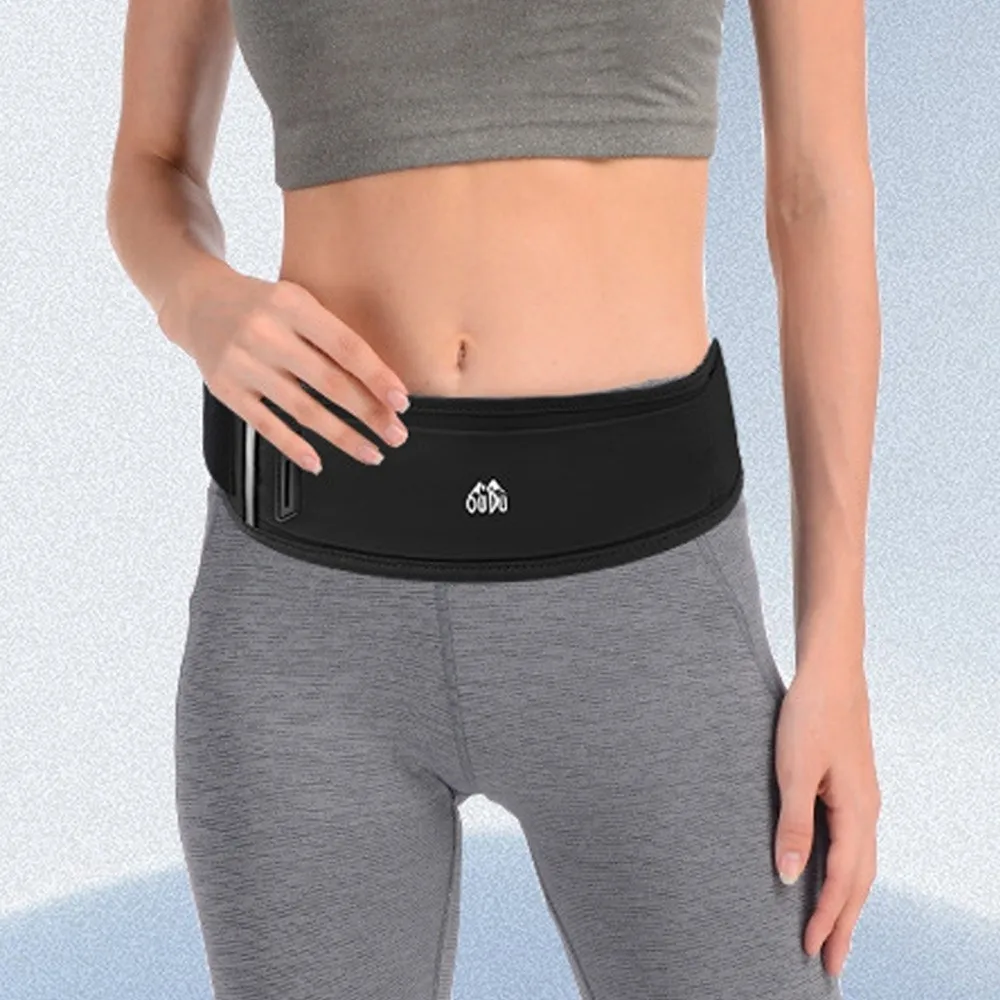 Ultra-Thin Sport Mobile Waist Bag High Elastic Close Fitting Running Waist Bag Large Capacity Storage Sports Phone Bag