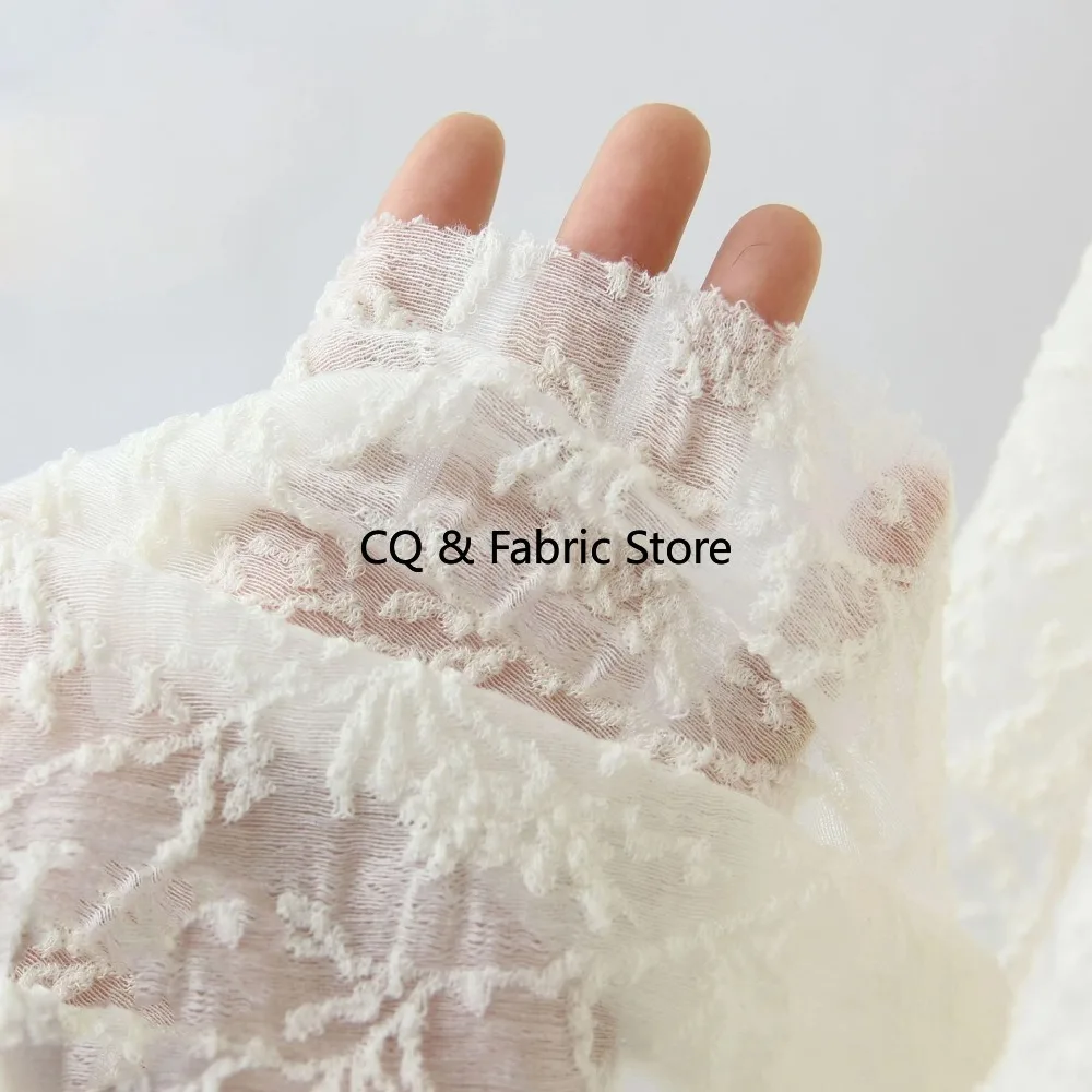 Wool Lace Silky Soft Elastic Comfortable Knitted Sweater Jacquard Fabric Designer Fabric  Sewing Accessories