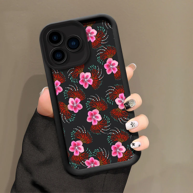 Matte Shockproof Phone Case For Xiaomi Poco C50 C31 M5s M4 M3 M2 C61 C55 C51 C40 C65 M7 Pro M6 Plus Soft TPU Flower Print Cover