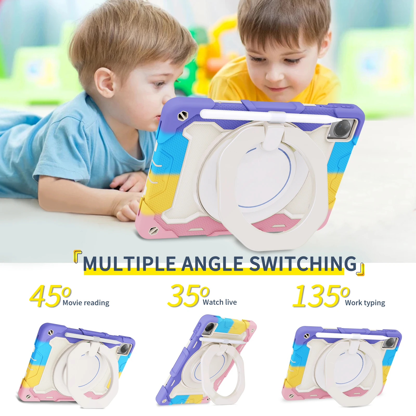 حافظة Coque For vivo Pad 11 مقاومة للصدمات ومتينة ودرع Fundas Kids EVA بمقبض آمن وغطاء لوحي #5