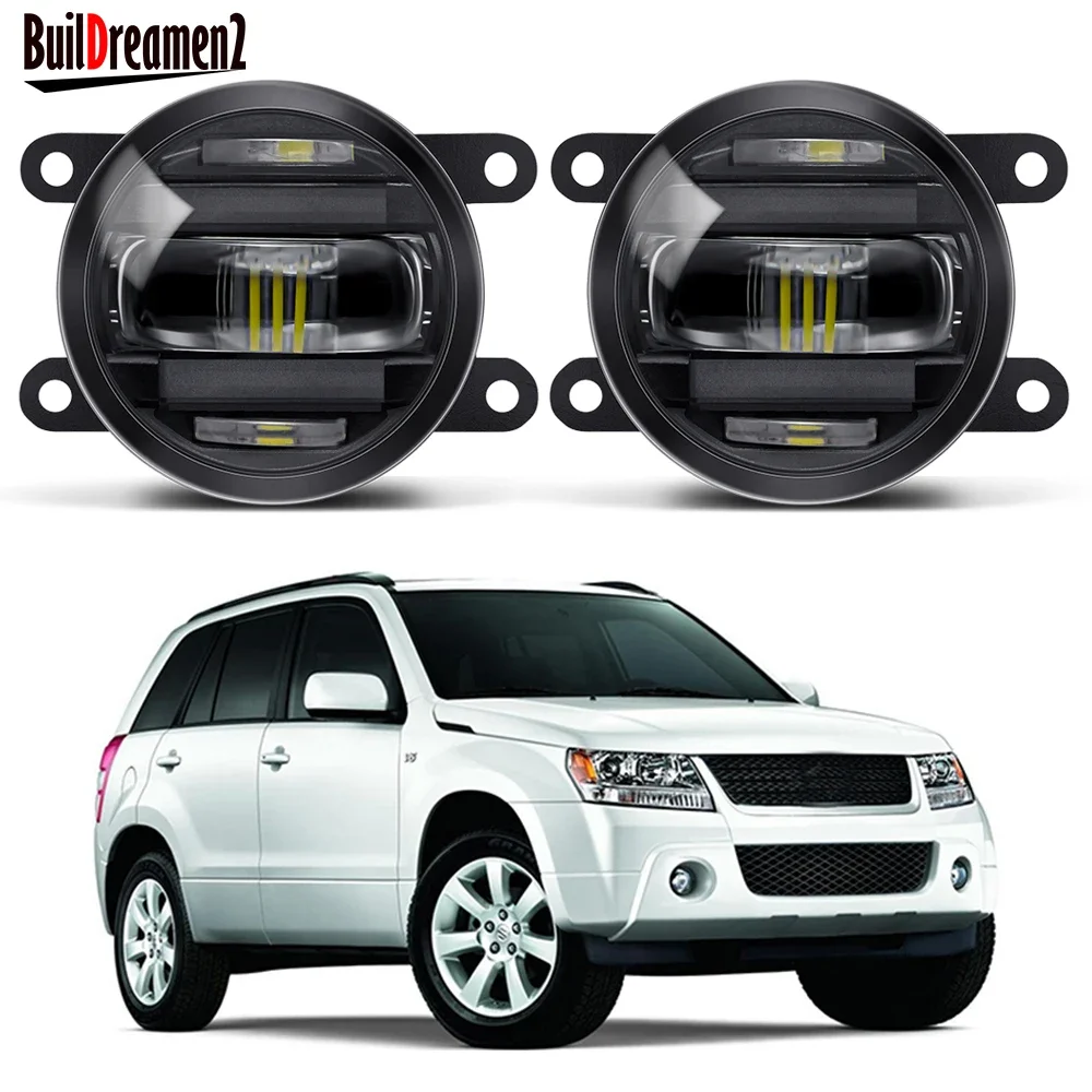 

2IN1 LED Fog Light Assembly DRL Aluminum Car Fog Daytime Running Lamp 30W For Suzuki Grand Vitara Escudo Grand Nomade 2005-2019