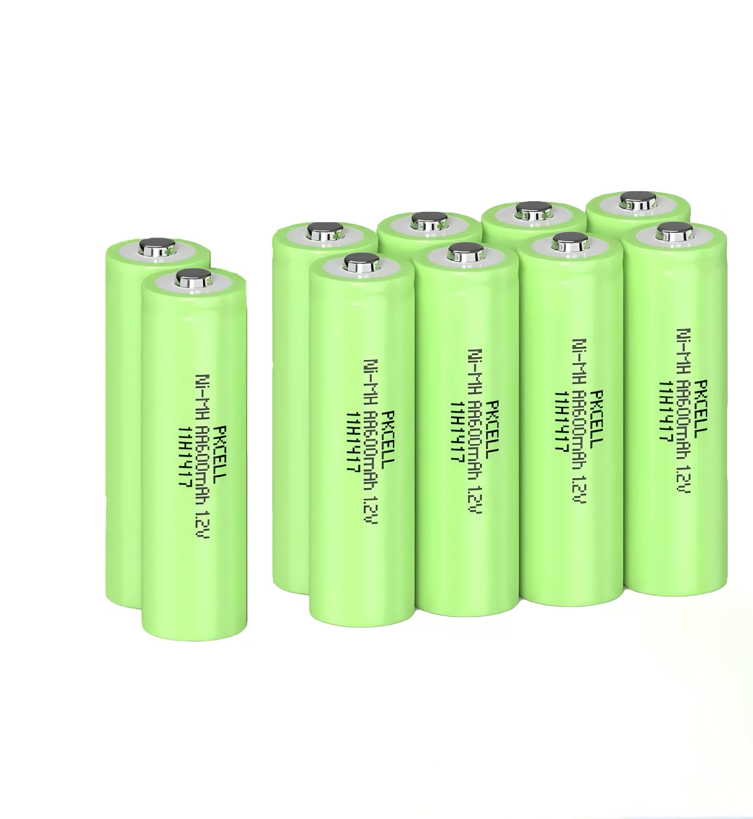 

10PCS PKCELL NiMH AA 600mAh 1.2V Solar Light AA Ni-mh Rechargeable Batteries for Solar Lights Garden Lights Remotes