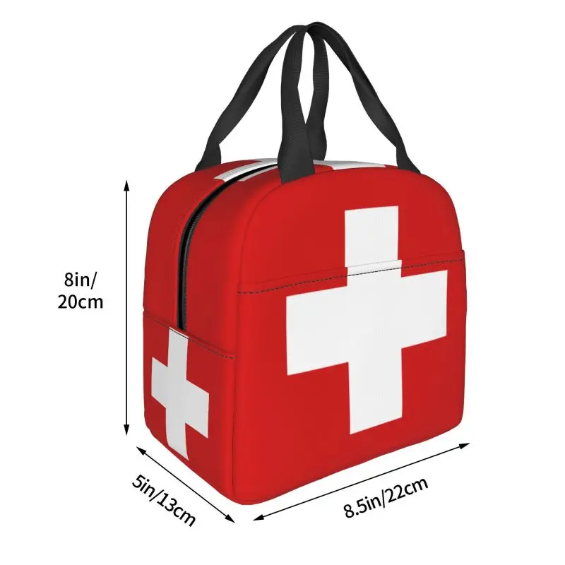 Fiambrera térmica de primeros auxilios para mujer, fiambrera aislante para medicina de emergencia, bolsa de almuerzo térmica, contenedor de alimentos, bolsas de mano