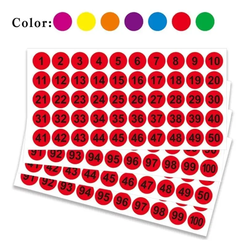 

25mm Consecutive Number Sticker Self-Adhesive Number Stickers for School Office