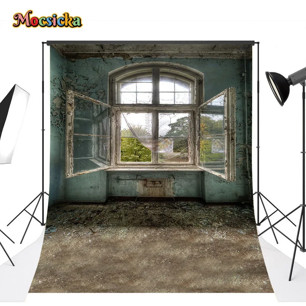 Studio Retro Window Bright Decor Interior Photography Backdrop Dilapidated House Background Prop Newborn Girl Portrait Art Photo