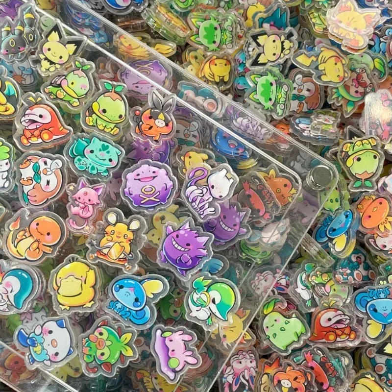 Pokemon Acrylic DIY Patch Kawaii Pendant Special-shaped Cutting Anime Cartoon Double-sided Printing Keychain Hairpin Material