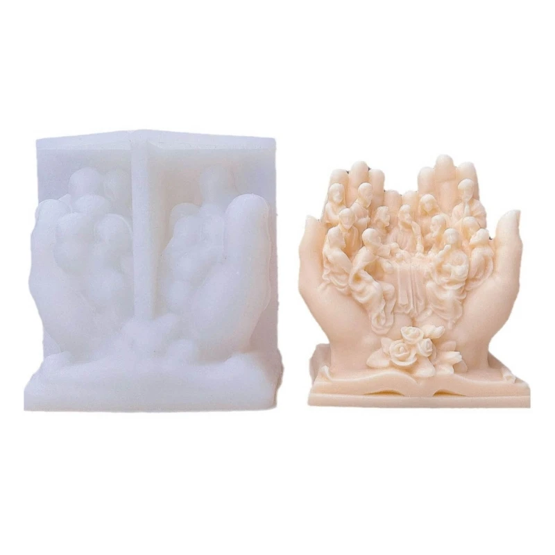 Religious Statue Candle Mold for Making Candle Gypsum Ornaments Easter Christmas Decorations Home Decor DIY Art Drop Shipping