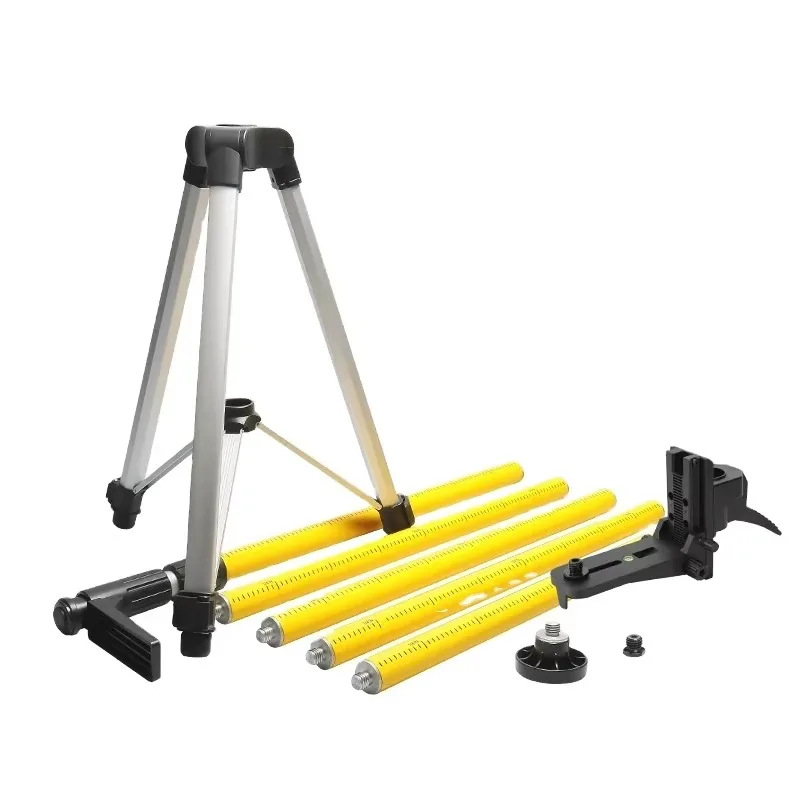 

Laser Level Rod Aluminum Alloy 3.6m Portable Telescoping Pole Lifting Tripod Extend with 1/4"and 5/8" Interface ZCG360-T