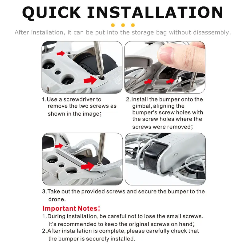 Защитная планка бампера карданного подвеса из алюминиевого сплава, защита от столкновений, карданный бампер для дрона, карданный бампер, защита бампера для DJI Neo, аксессуары для дронов