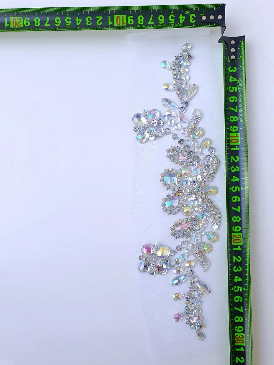 رقعات وزينة خياطة ثلاثية الأبعاد مطرزة يدويًا ، بلورات AB واضحة ، أحجار الراين ، خياطة الأزياء ، ثوب حفلة موسيقية ، ديكور الزفاف ، الحفلات #5