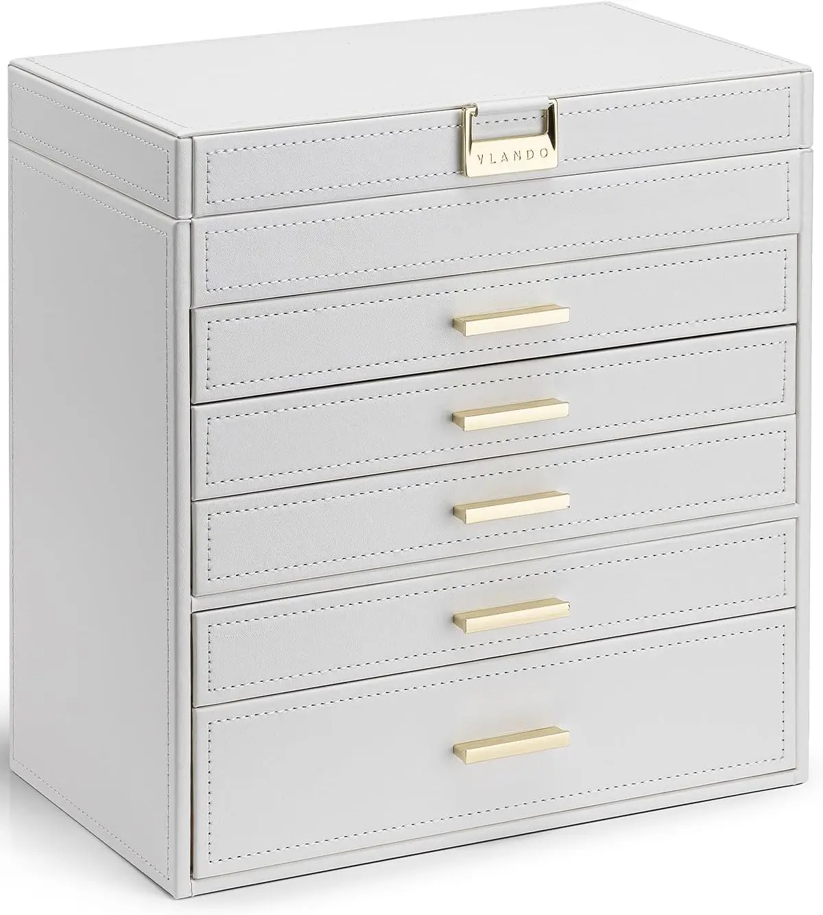 

6 Layer Large Jewelry Box - Jewelry Holder Organizer, Jewelry Box Organizer for Drawer Necklace Ring Bracelet and Watch,