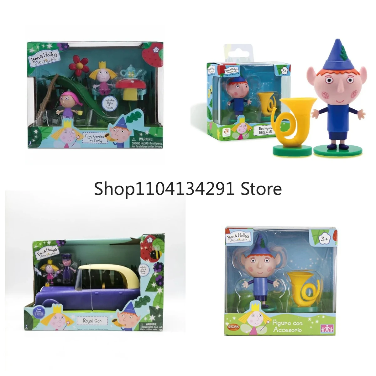 

Original Ben And Holly's Little Kingdom Ben's Elf Horn Figures with Accessories Royal Car Collect Play Action Figures Kids Gift
