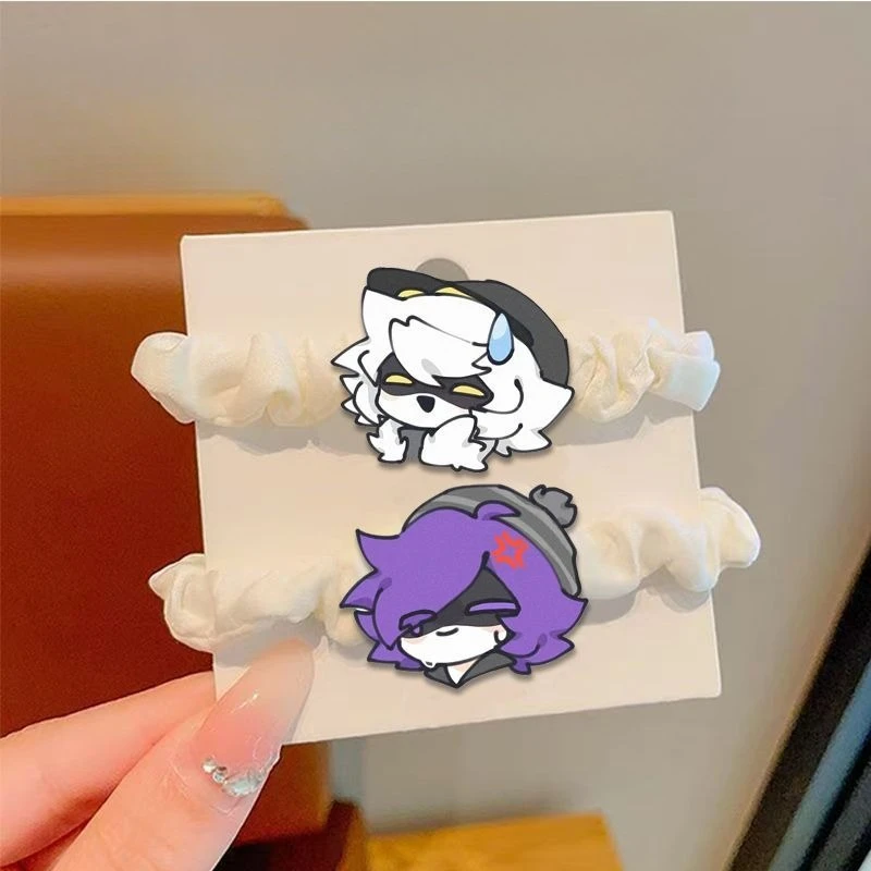 2 Élastiques à Cheveux Dessin Animé Murder Drones pour Couples, Accessoires Mignons pour Étudiants, Décoration Quotidienne Portable pour Coiffure, Cadeau