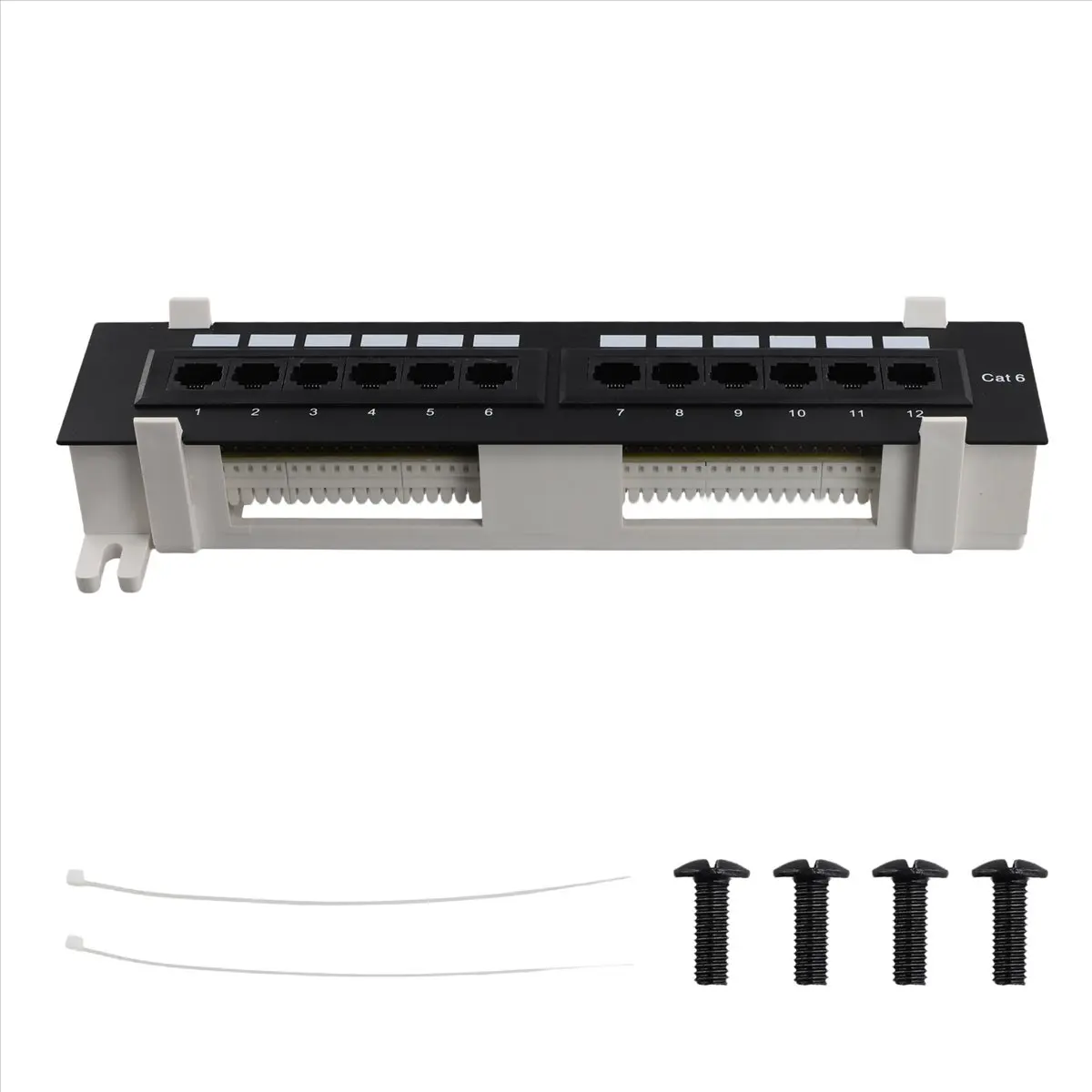 BIGSALE-Network Tool Kit 12 Port CAT6 Patch Panel RJ45 Networking Wall Mount Rack with Wall Mount Bracket