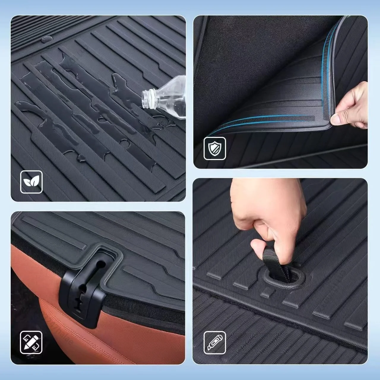 For Jetour T2 Traveller 2026 One‑Piece TPE Trunk Liner With Seat Backrest Mat Waterproof Cargo Protector Interior Mod Parts