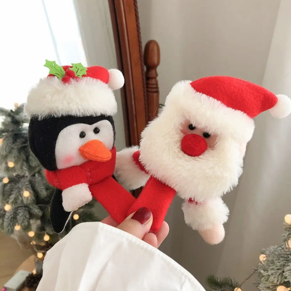 Avec Clap Circle bonhomme de neige Bracelet en peluche bonhomme de neige petit cerf noël en peluche Bracelet peluches amusantes