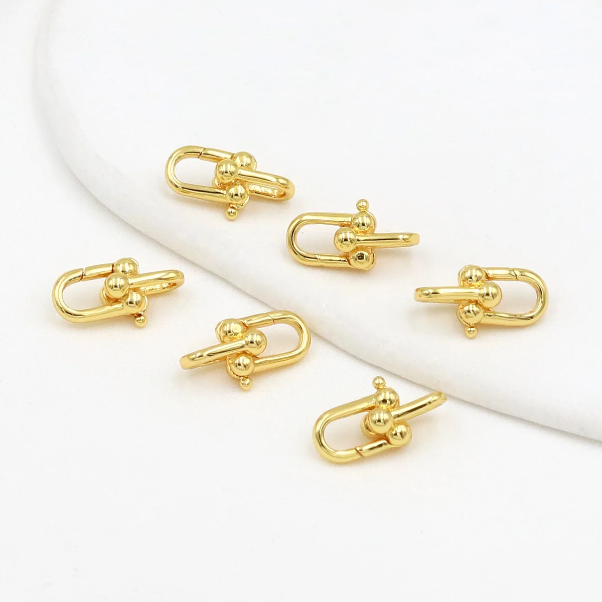 1 قطعة النحاس U شكل مشبك موصلات ل قلادة سوار صنع اليدوية نهاية الربيع المشابك DIY بها بنفسك مجوهرات اكسسوارات #5