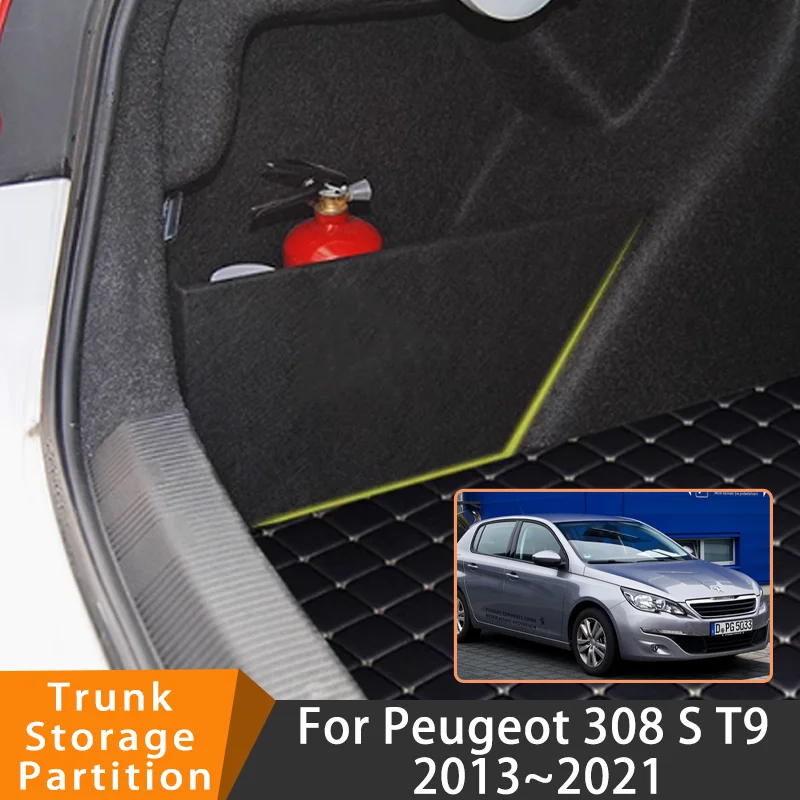 

Auto Accessories For Peugeot 308 S T9 2013~2021 2016 2018 Car Organizer Trunk Side Partition Trunk Interior Storage Box Parts