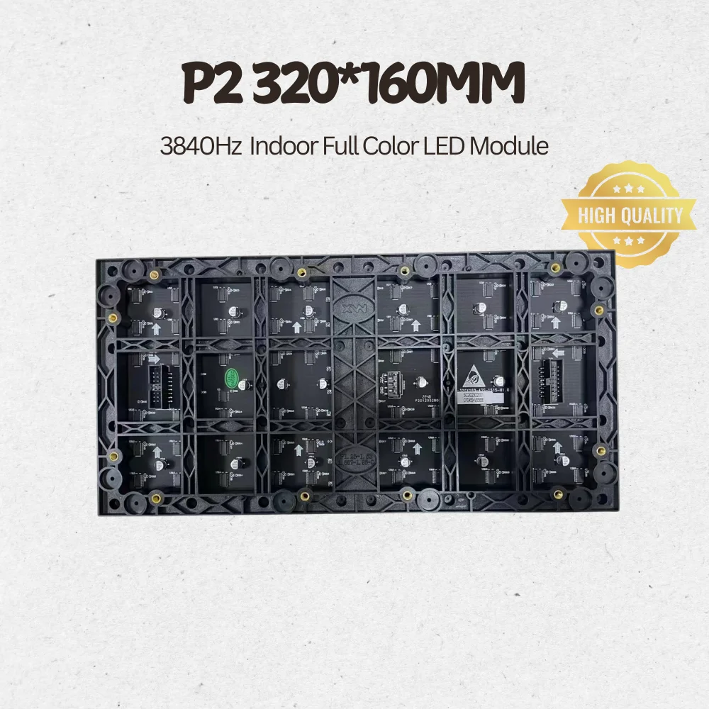 P2 Small Pitch 3840Hz High Refresh Rate 320*160mm Full Color SMD1515 RGB LED Wall Module HUB75 Indoor LED Display Studio