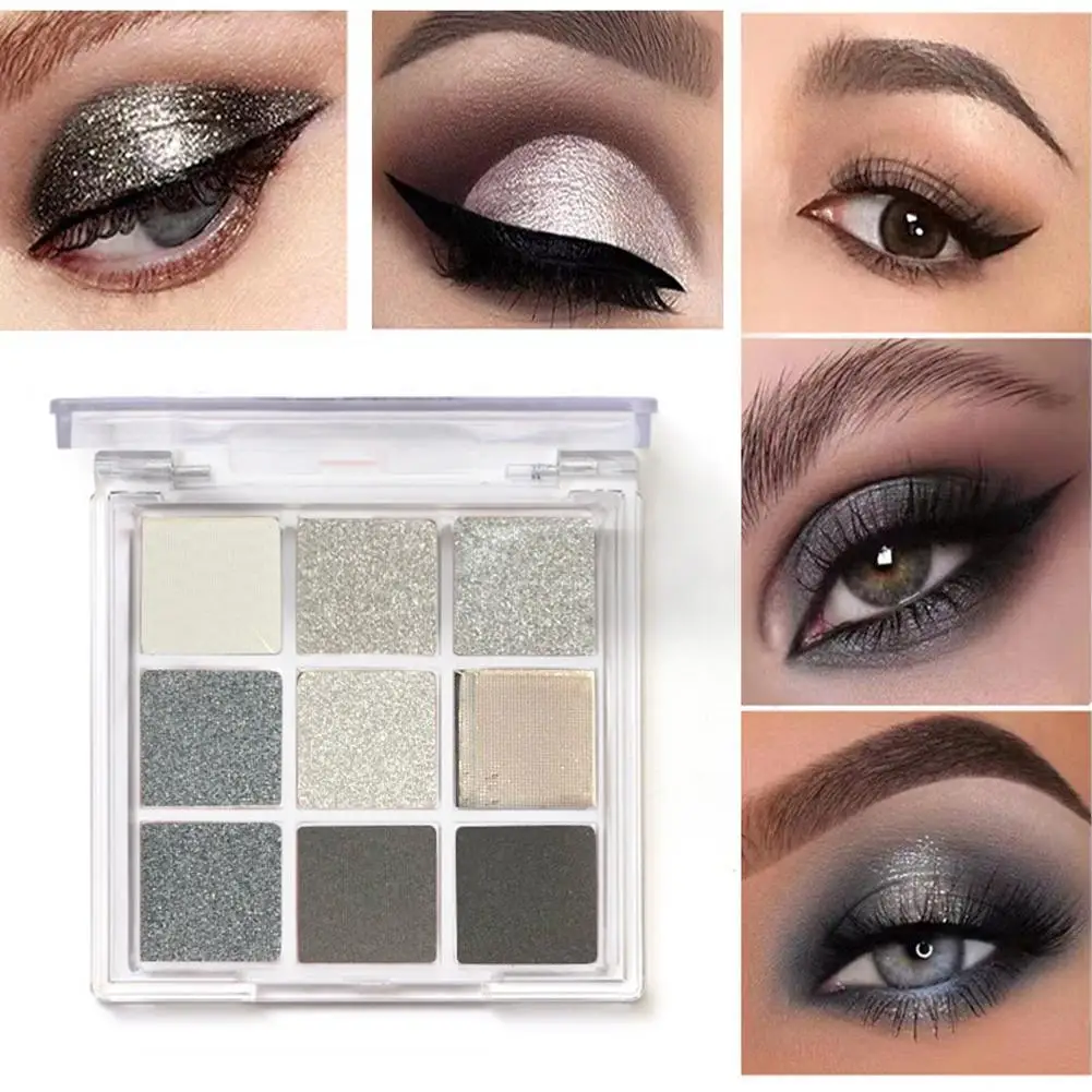 9 Farben Make-up-Palette matt schimmern Glitter Lidschatten Werkzeuge Lidschatten Kosmetik Erde Palette Augen Schönheit Schatten matt l0v9