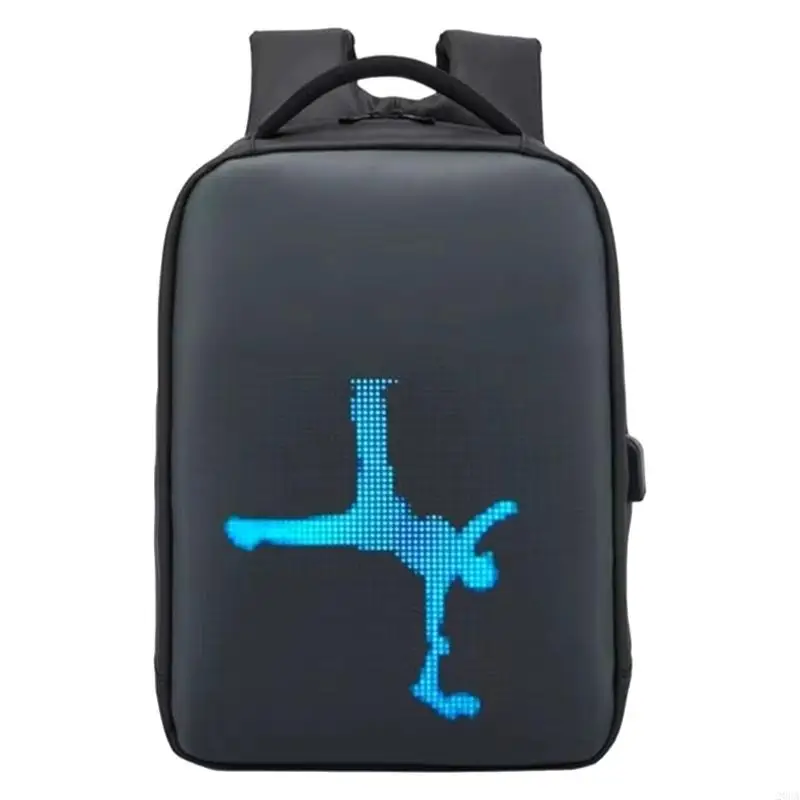 

Reflective Safety Backpacks Programmable LED Graphics Text Editor Breathable 20CA
