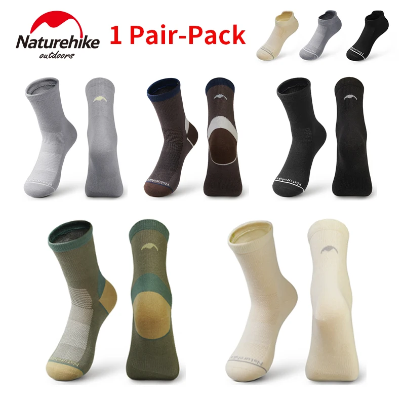 

Naturehike Coolmax Socks Quick-Drying Outdoor Sports Hiking Running Skiing Thin Mid-calf Ankle Socks for Men Women Breathable