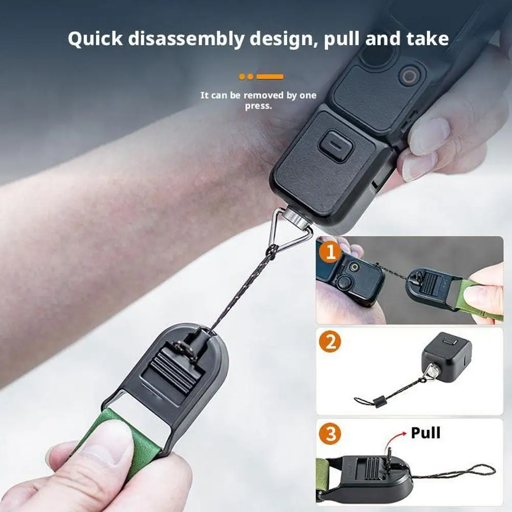 Cinturino da polso per fotocamera a sgancio rapido compatibile con Insta360 e action cam Accessori sicuri per action cam portatili