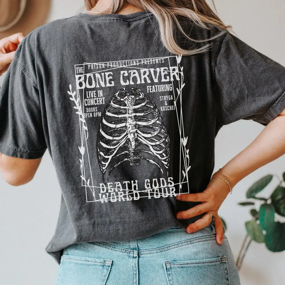

Женская хлопковая футболка The Bone Carver Shirt SJM Merch Bookish Crewneck Velari Shirt TOG Merch Shirt Crescent City Merch Tee Tops