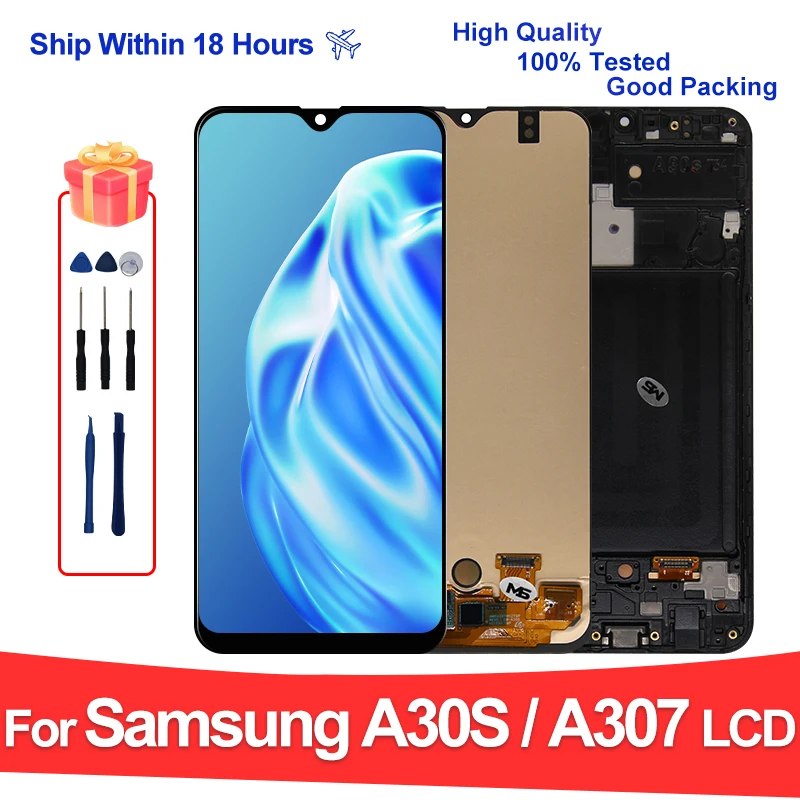YOOFINIX 6,4-дюймовый супер AMOLED-дисплей для Samsung Galaxy A30S, емкостный сенсорный экран, дигитайзер, ЖК-экран