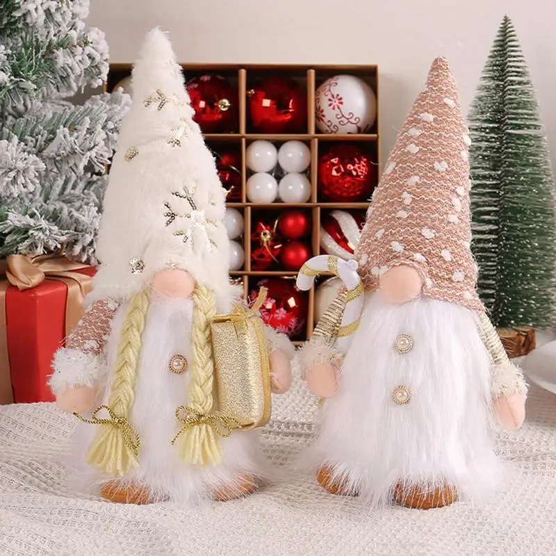 Christmas Gnomes Decorations Room Decorations Gnomes Plush With LED Gnome Figurine Coffee Kitchen Decor Christmas Decorations