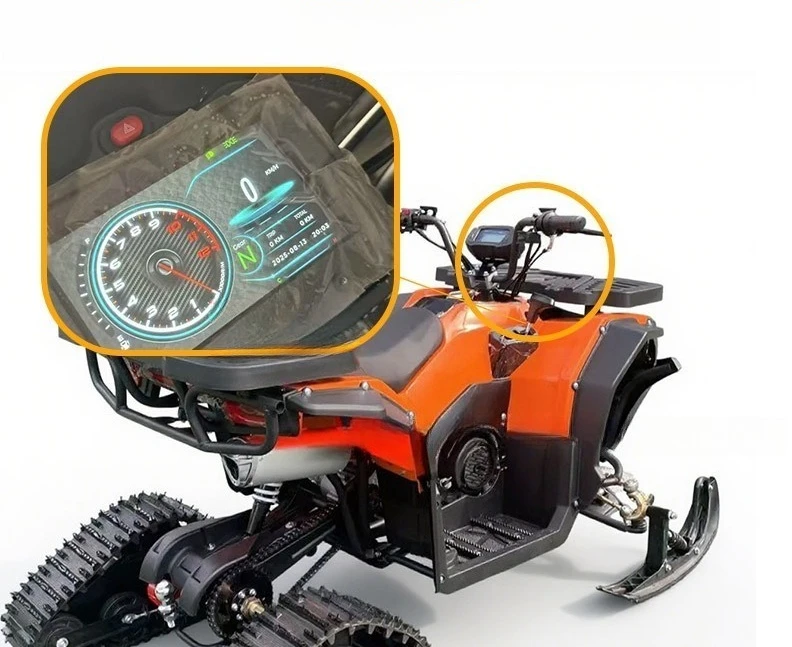 200CC ATV Snow Beach Vehicle Four-Wheel Off-Road Tracked Motorcycle Ski Adult Snow Sled view 4