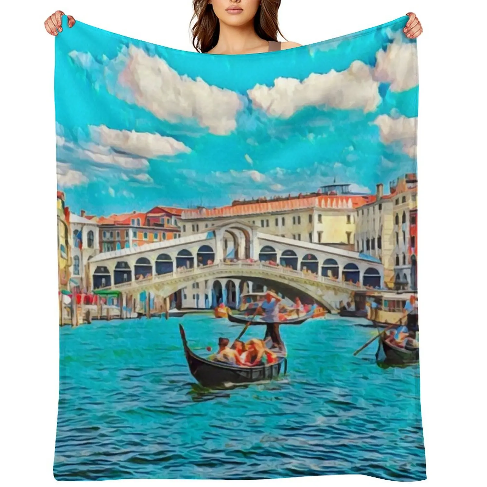 

Venice Grand Canal Throw Blanket Single Thermal Heavy heavy to sleep Blankets