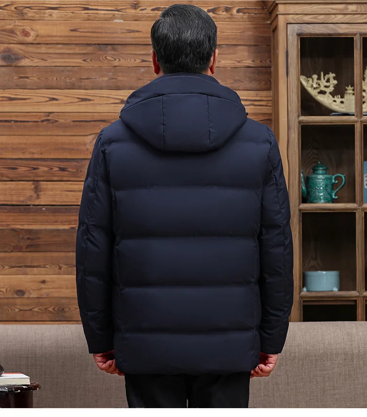 Men's Down Coats And Parkas Warm Winter Down Jacket Hooded High Quality Puffer Jacket Man Snow Peak Windproof Luxury Padding