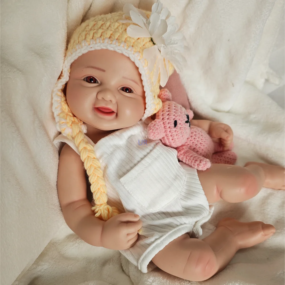 16" handgemaakte geschilderde kunst pasgeboren poppen volledige zachte flexibele siliconen reborn babymeisje siliconen babypop cadeau perfect paascadeau