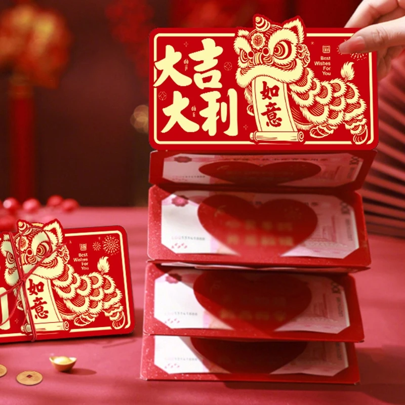 Cartoon Pattern Year of The Horse Lucky Red Envelope Traditional Wedding Spring Festival Envelope