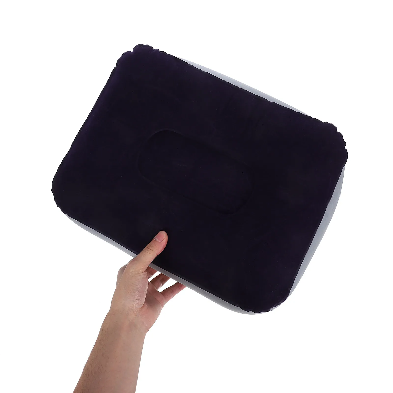 2Pcs Inflatable Foot Rest Pad Portable Travel Footrest Footstool for Airplane Train Camping Office Relax Cushion Support
