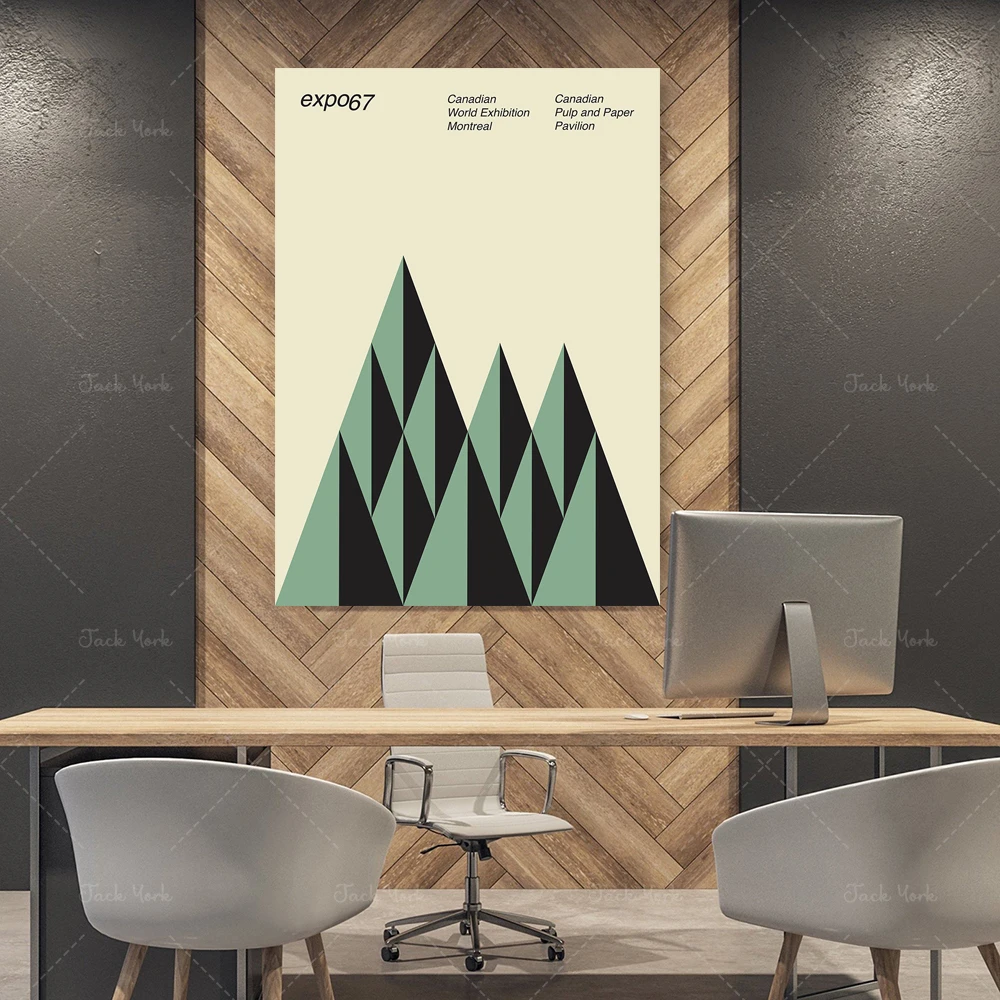 Canadian Expo 67 Montreal World Exhibition print Mid Century Modern poster