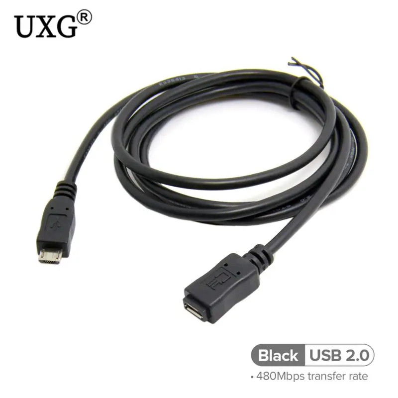 10cm 30cm 1m 3m 5m M/F For Micro USB 2.0 Type B Male To Female Extension otg Cable Wire Extender Charging OTG Cable Cord