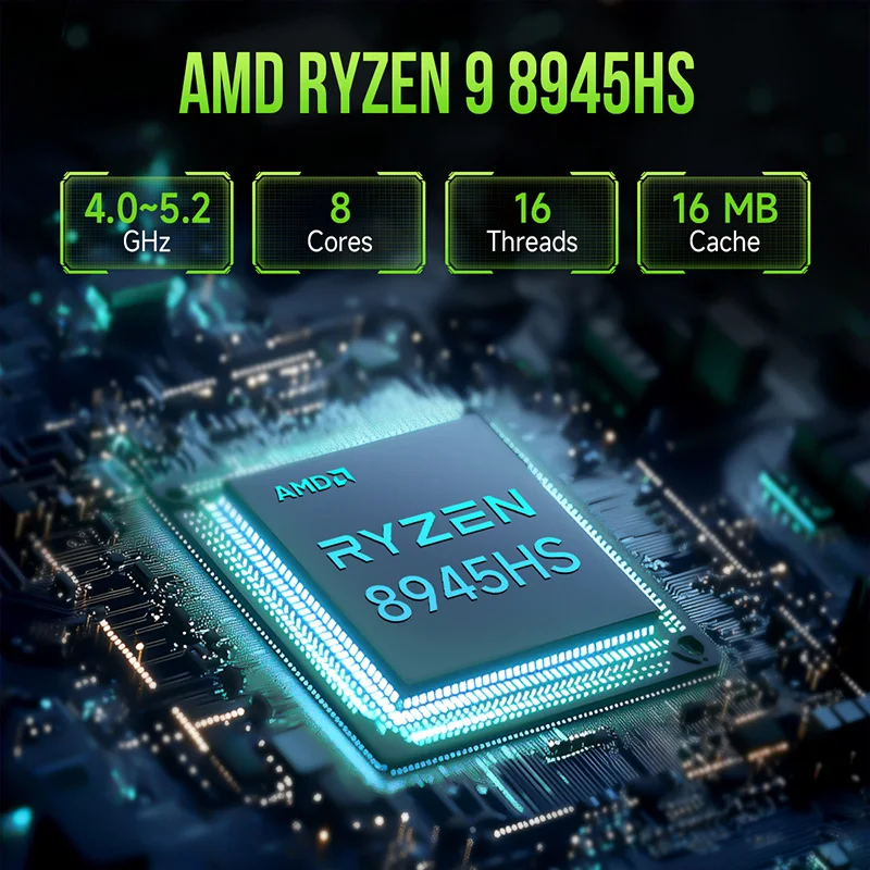 GMKtec NucBox K11 Mini PC AMD Ryzen 9 8945 5.2GHz Windows 11Pro 2.5G LAN2 WiFi6E BT5.2 Cooling 2Fan USB 4.0 Mini PC for Gaming