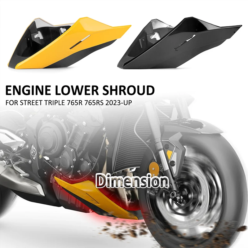 

Motorcycle Engine Lower Spoiler Body Bellypan Fairing Protector Guard Chassis Shield For Street Triple 765 RS 765R 2023 2024