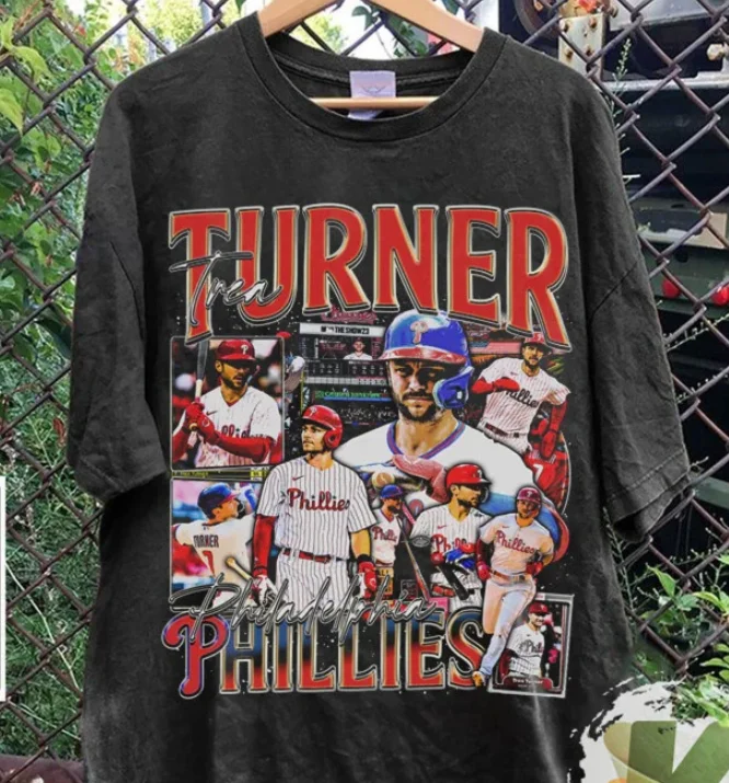 Vintage Trea Turner T-Shirt, Retro American Baseball 90S Graphic Style Gift