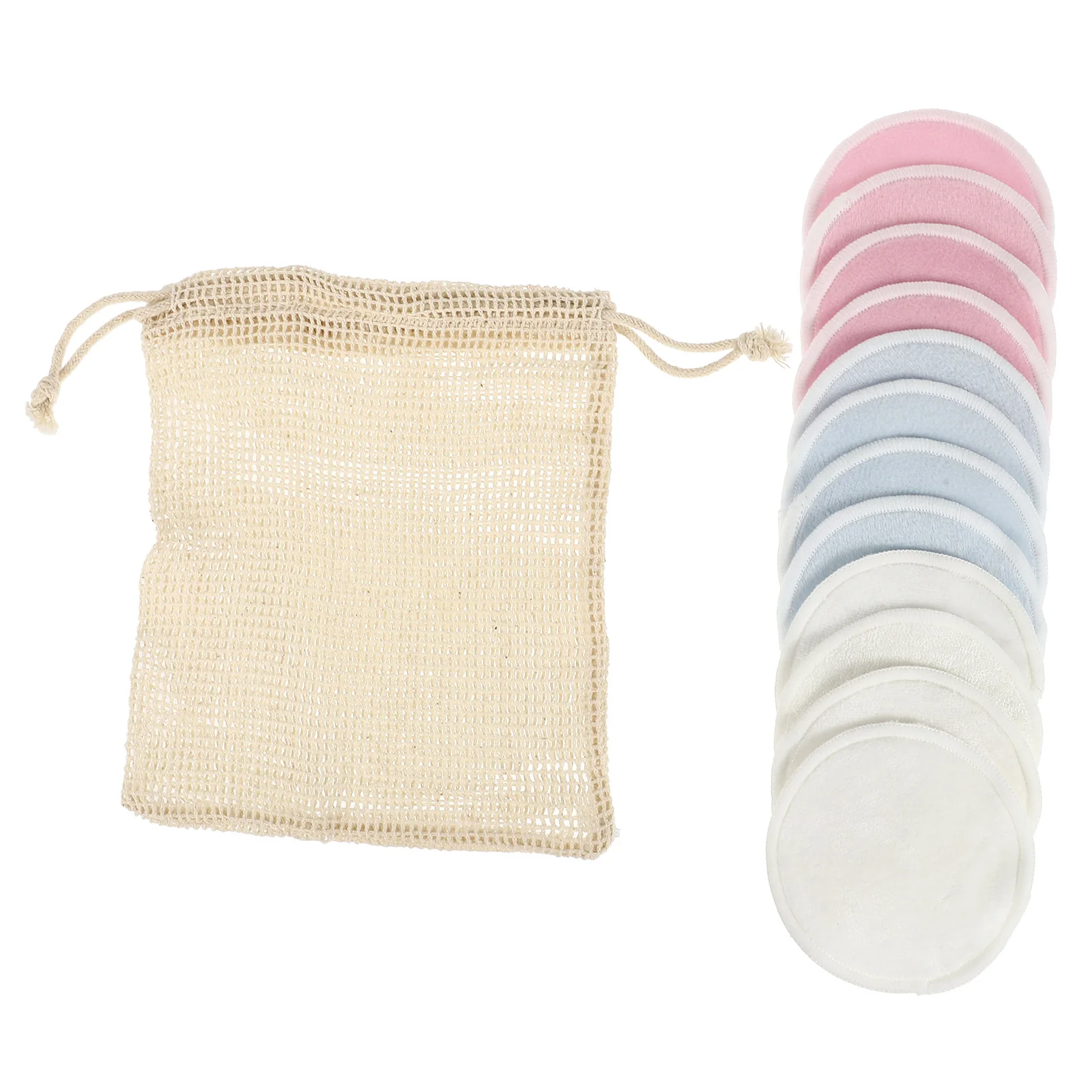 13 個メイク落としパッド竹繊維ソフト快適な肌に優しい洗顔再利用可能なパッドアクセサリー