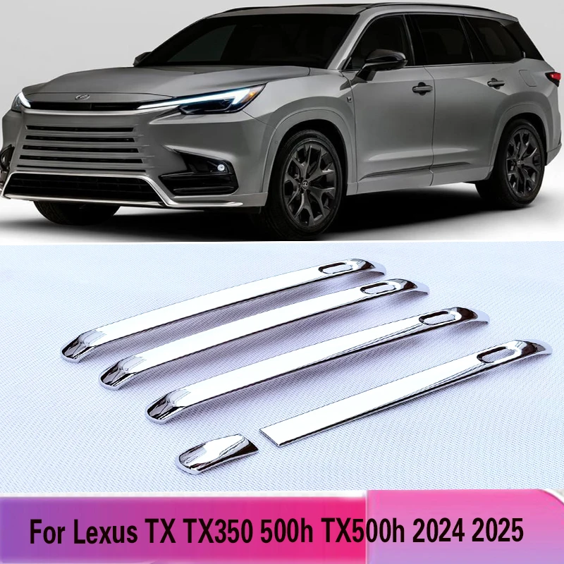 

For Lexus TX TX350 500h TX500h 2024 2025 Car Exterior Door Handle Cover Trim Chrome Door Handle Protector Cover Styling