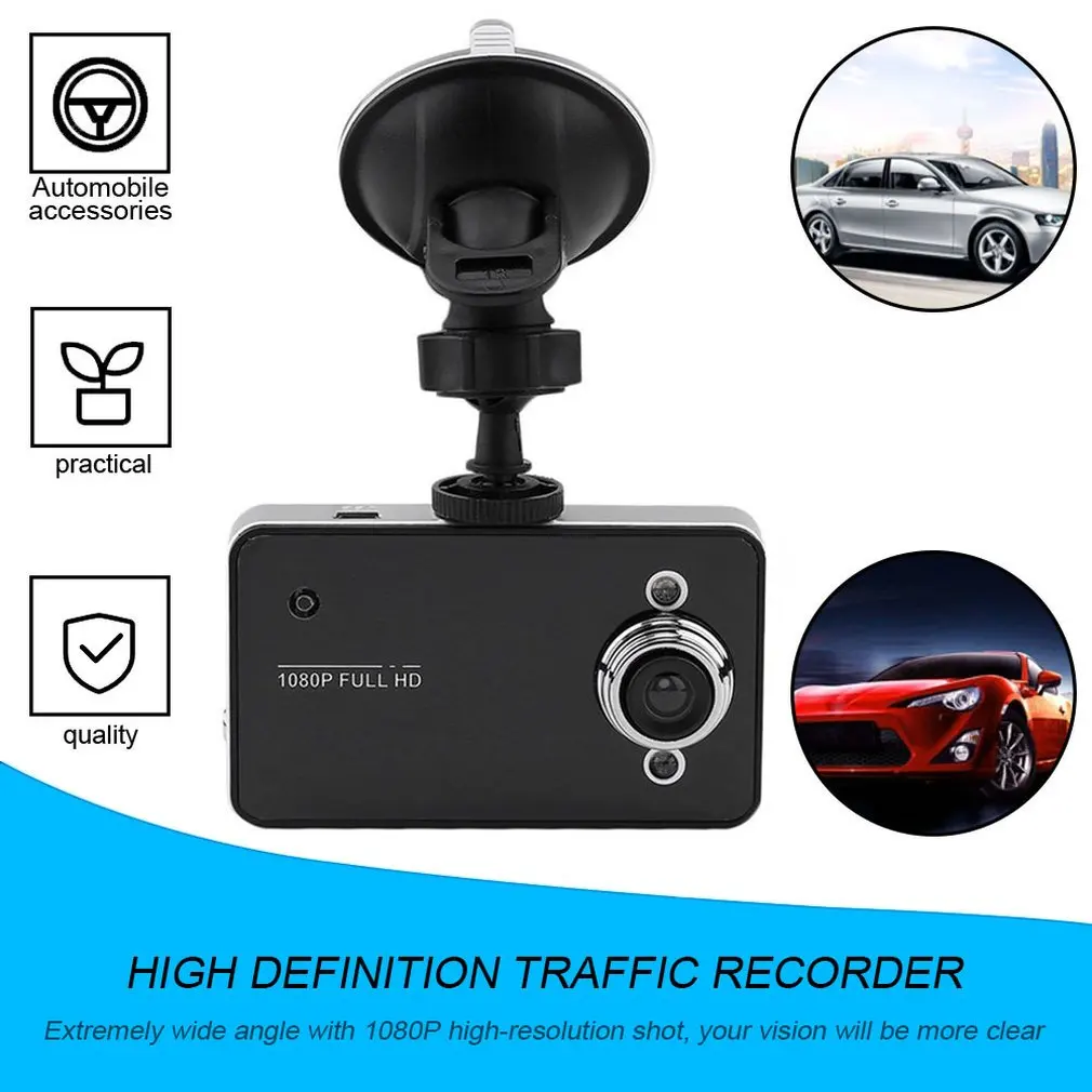 

K6000 Auto Tachograph Car Camera DVR Camcorder Video Recorder 2.7 inch Full 1080P Ultra Wide Angle Night Function