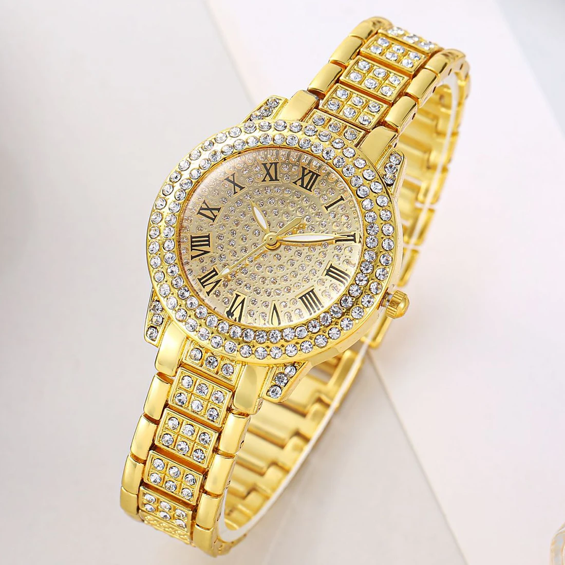 5 قطع ساعة كوارتز نسائية فاخرة ومجموعة مجوهرات حركة كوارتز، ساعة نسائية أنيقة للنساء، هدايا العيد للنساء