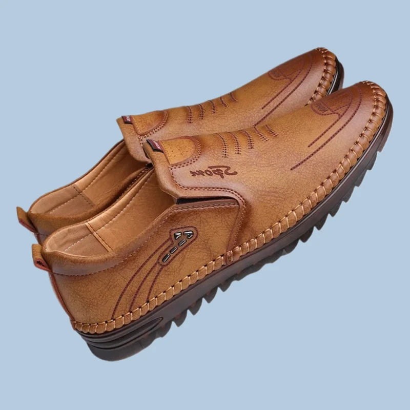 

Casual Business Flats Outdoor Soft Soled Travel Sneakers Brand Moccasins High Quality Men Shoes Handmade Leather Footwear Male