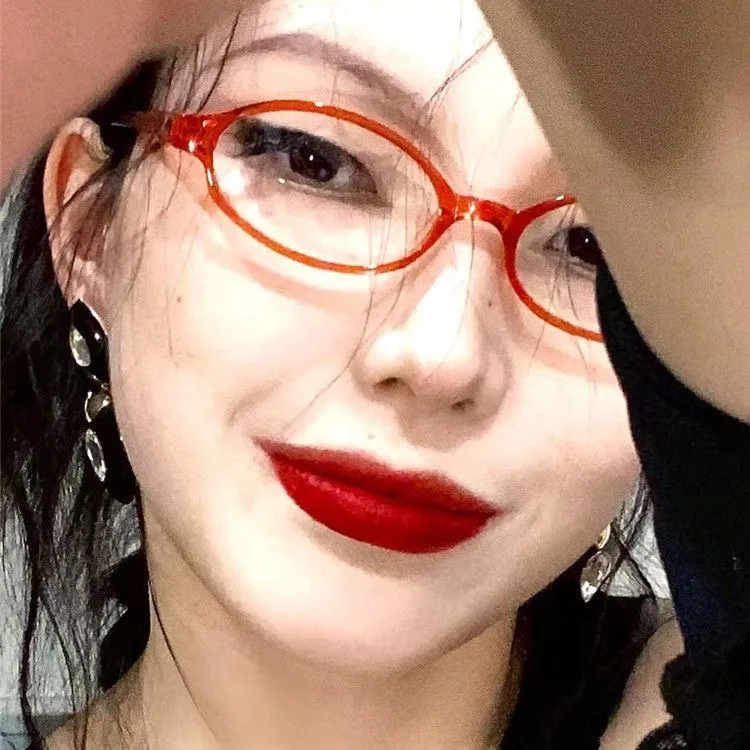 Gafas con montura cuadrada roja y verde para mujer, anteojos Retro Y2K con luz azul, gafas de lectura Harajuku para ordenador