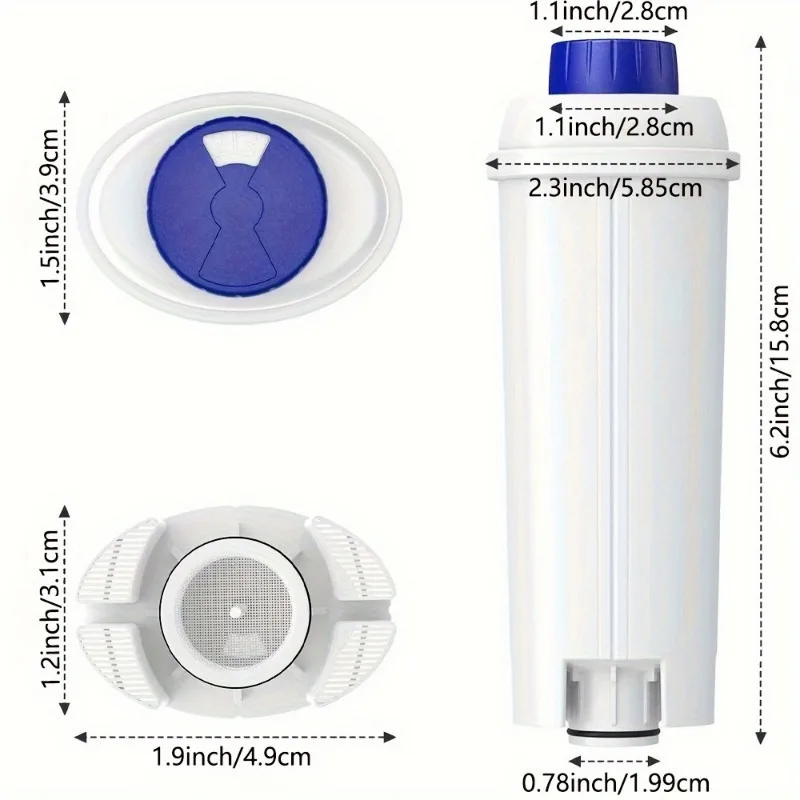 Soft Water Filter For Coffee Machine Delonghi DLSC002, 5513292811,CFL-950,SER3017,ECAM ESAM ETAM Series Impurity Removal Extends