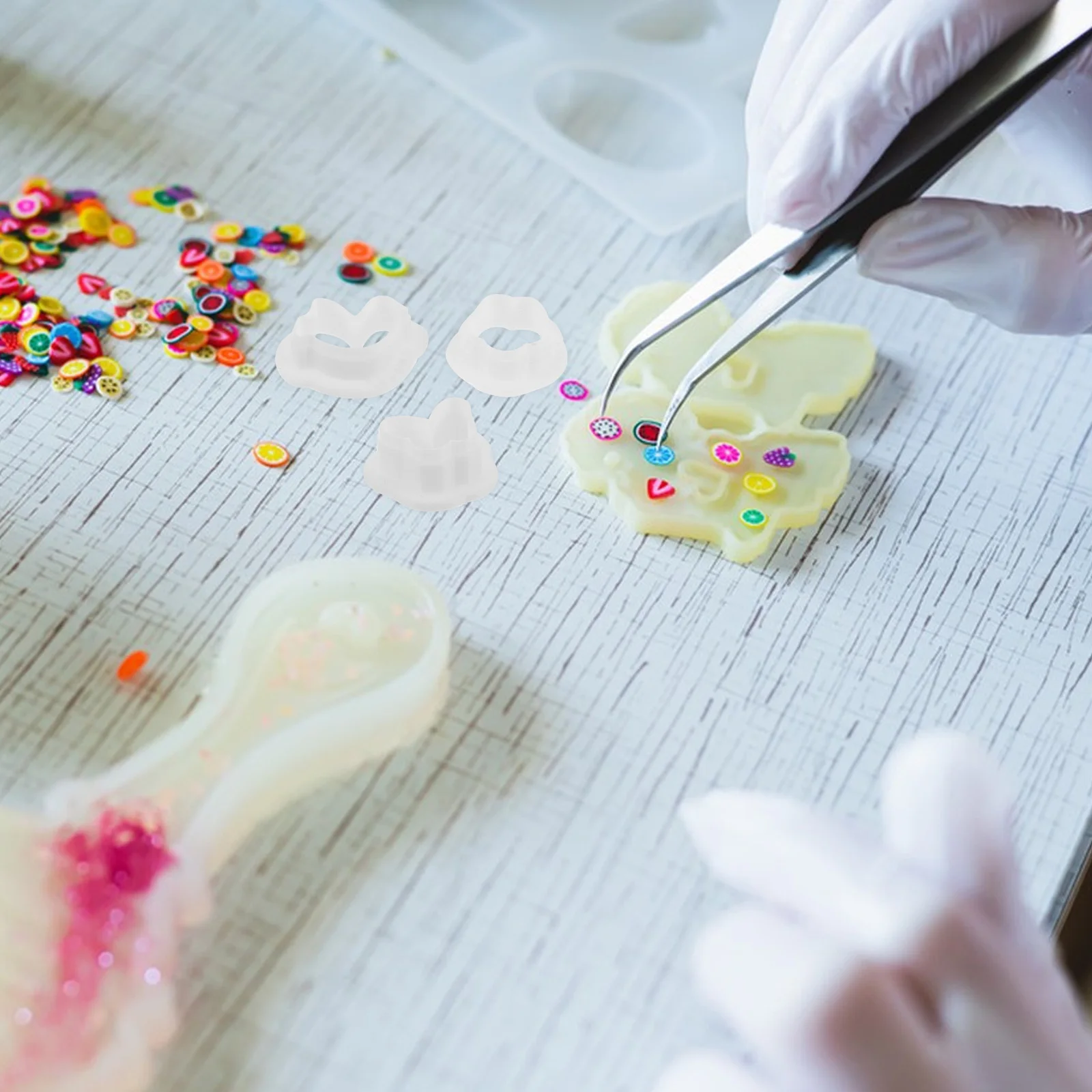 

7 Pcs Soft Ceramic Mold Set Jewelry Earring Pendant Silicone Molds for Epoxy Resin