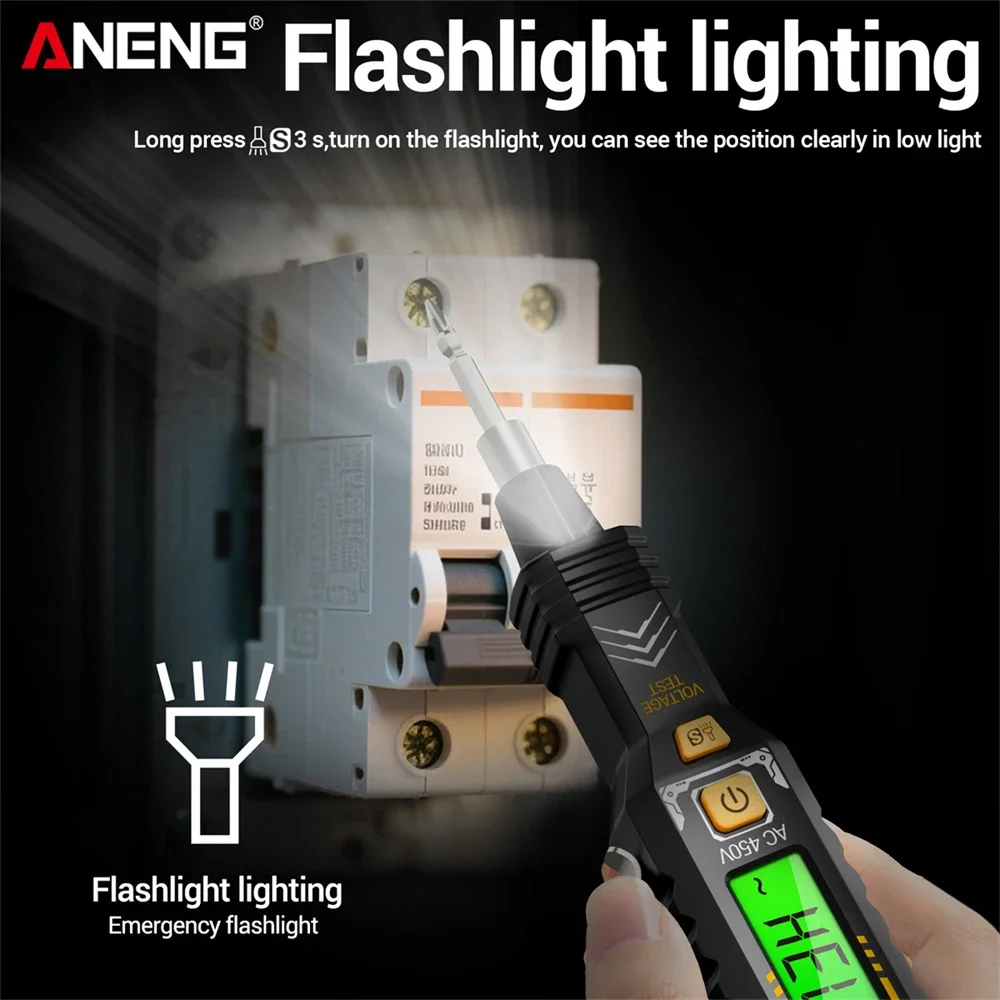 ANENG B20 معزول مفك مزدوج الرأس ثنائي الاستخدام مشقوق عبر تستر القلم مفك مسامير إصلاح الجهد متر أدوات يدوية